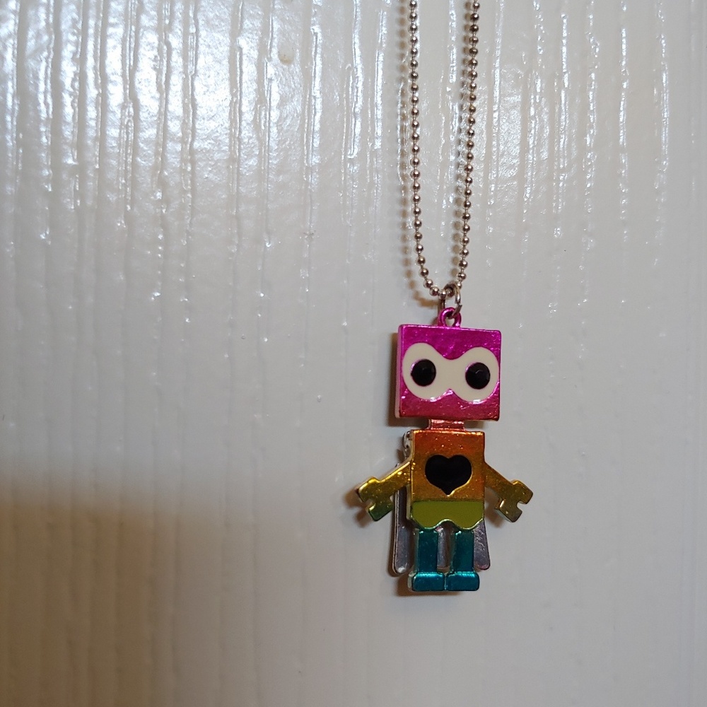 Claire's Robot necklace